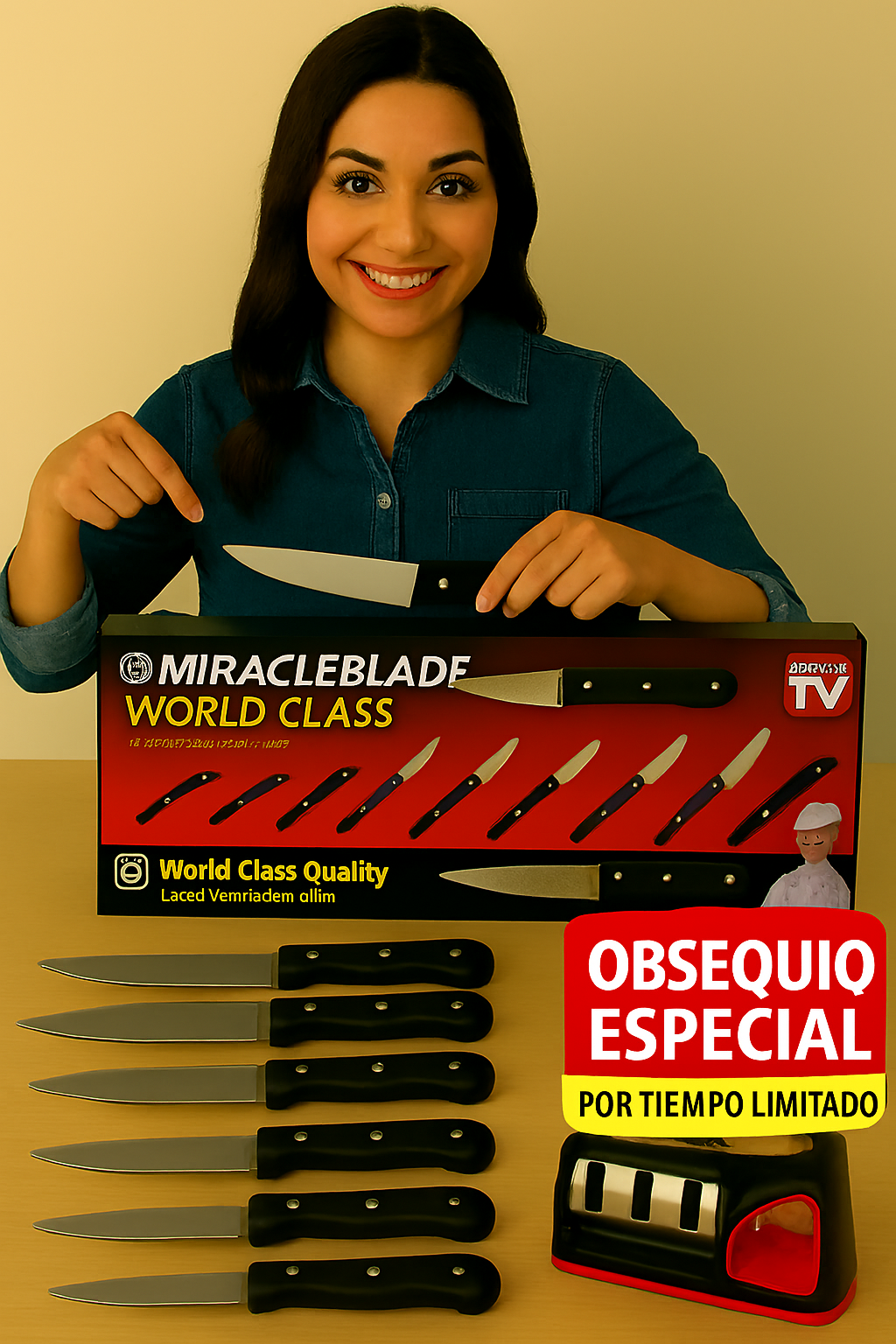 Conjunto Cuchillos Profesionales MiracleBlade 13 Piezas