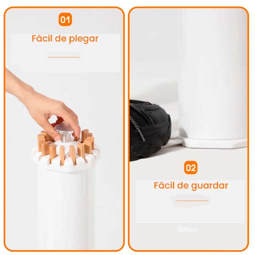 SECADERO CILÍNDRICO PLEGABLE 🤩🌬️ ¡Seca y cuelga más de 50 prendas!