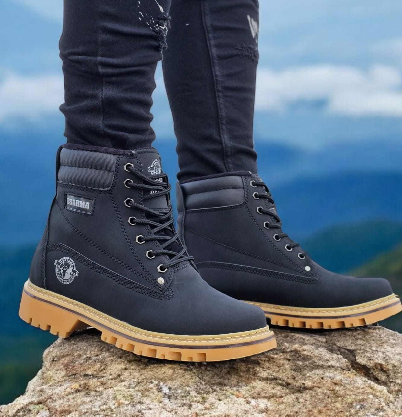 Botas Brahma Caballero 100% Cosidas + ¡3 Pares de Medias Gratis!
