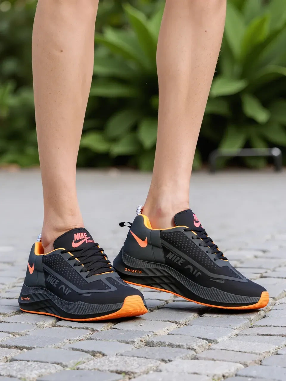 NK Air Running Negro Naranja