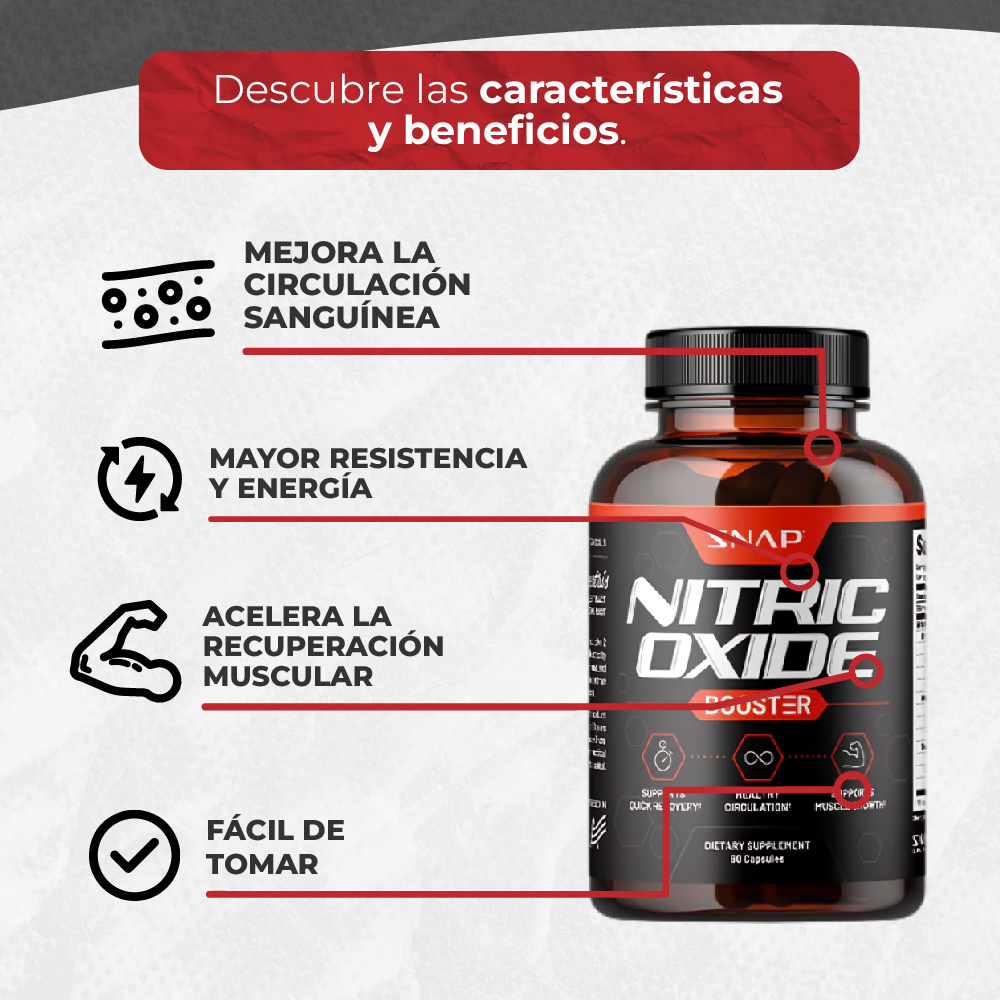 NITRIC OXIDE SNAP ORIGINAL- ERECCIONES MÁS DURAS. MAYOR SENSIBILIDAD Y PLACER. MÁS ENERGÍA PARA RENDIR COMO NUNCA.