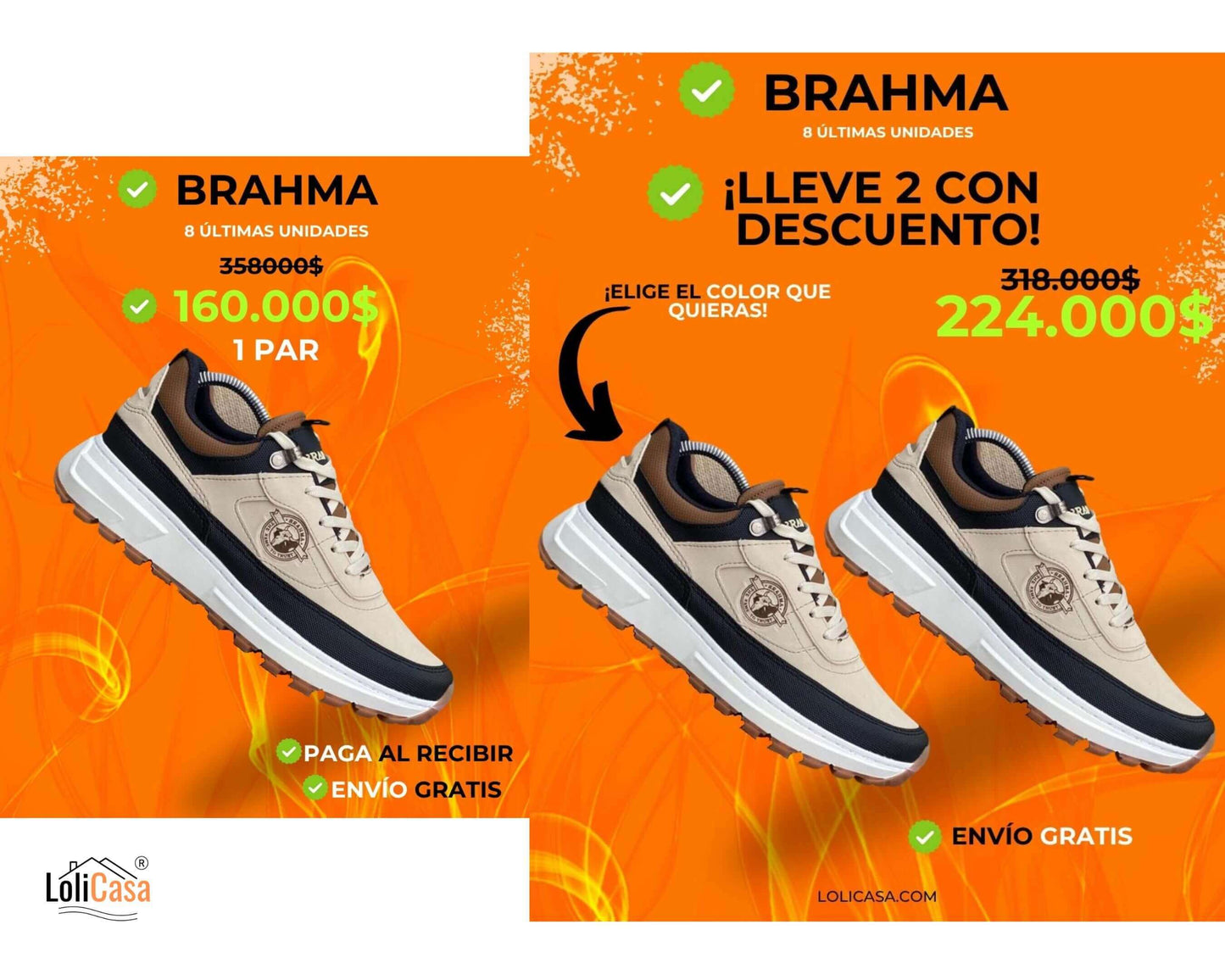 🔥 BRAHMA – Estilo casual que resalta! 🔥 ¡Corre! Últimas unidades disponibles solo hasta las 23:59