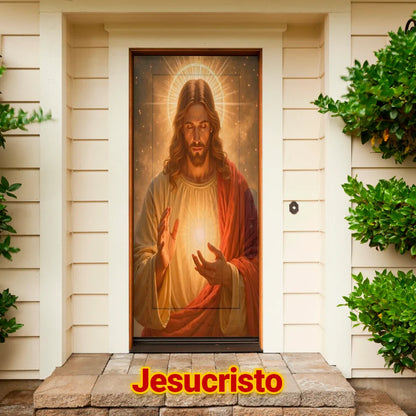 Transforma tu Puerta con JingleDoor – Cubierta Elástica Navideña