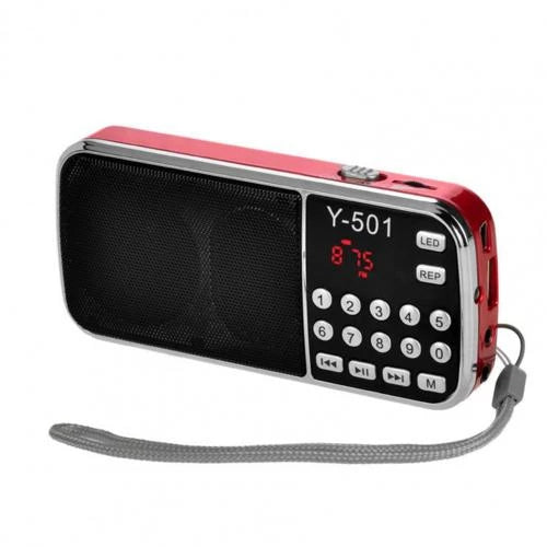 Radio de bolsillo digital Recargable Linterna AM/FM/USB/