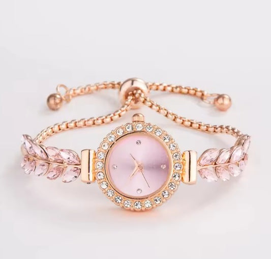 Reloj de lujo con cristal + PULSERAS DE ¡Regalo exclusivo comprando hoy! 🎁