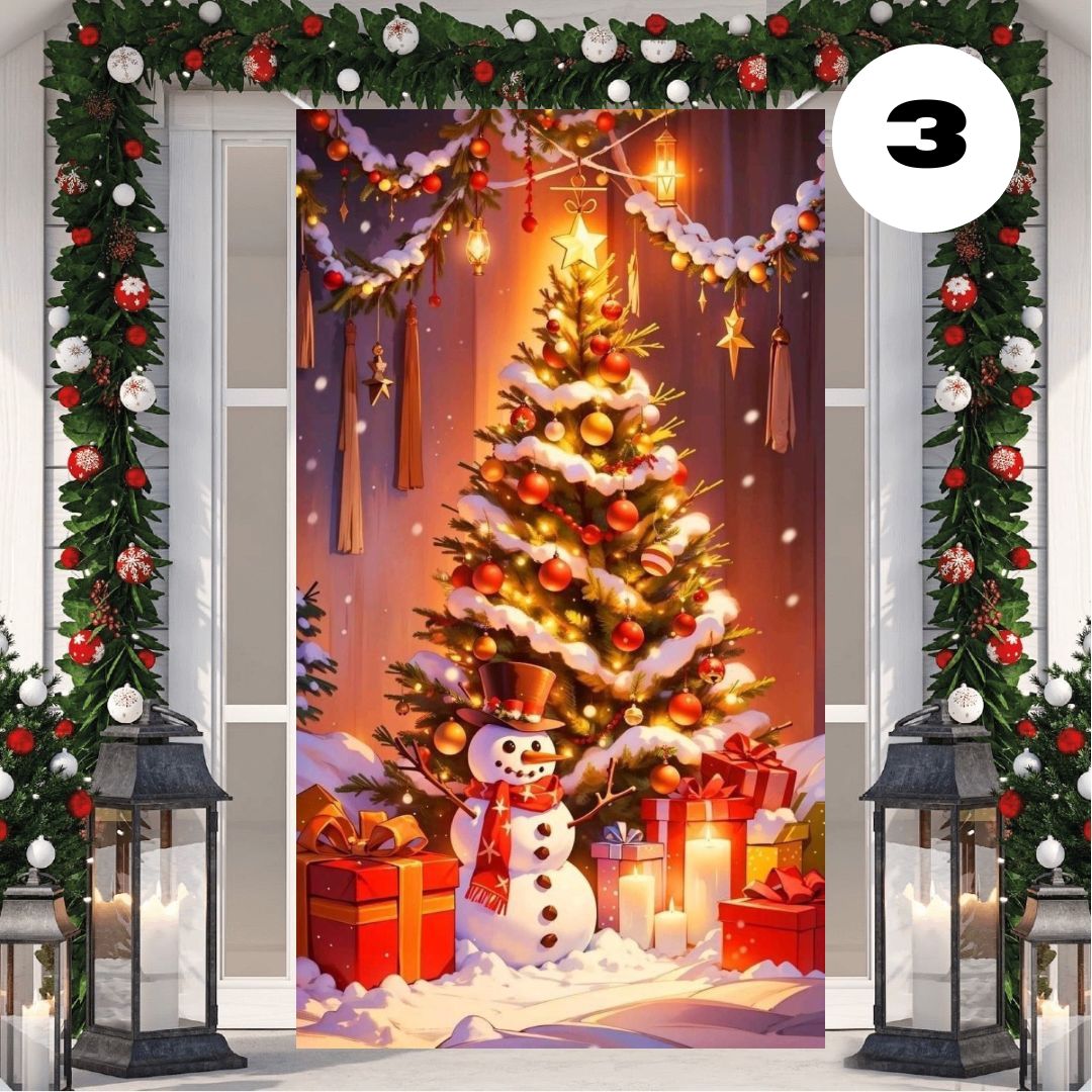 🎅2 FUNDAS NAVIDEÑAS PARA PUERTAS🚪