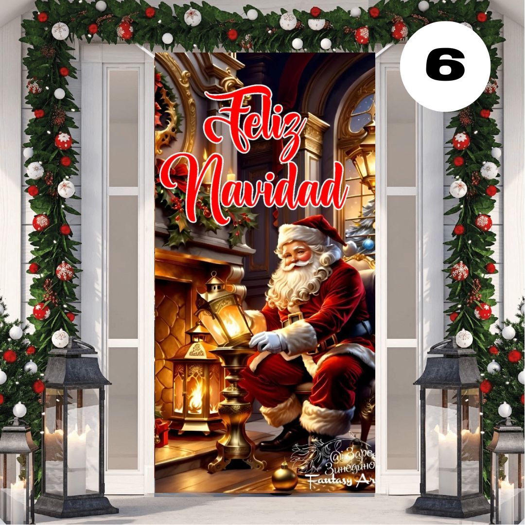 🎅2 FUNDAS NAVIDEÑAS PARA PUERTAS🚪