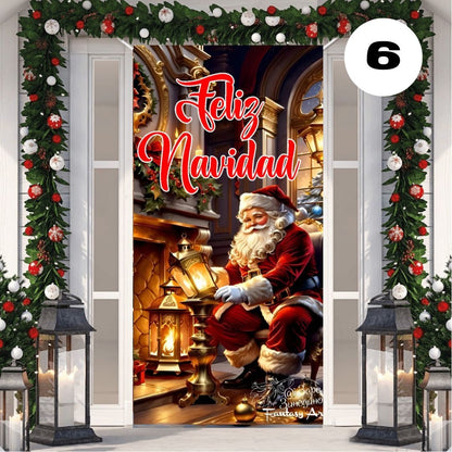 🎅2 FUNDAS NAVIDEÑAS PARA PUERTAS🚪