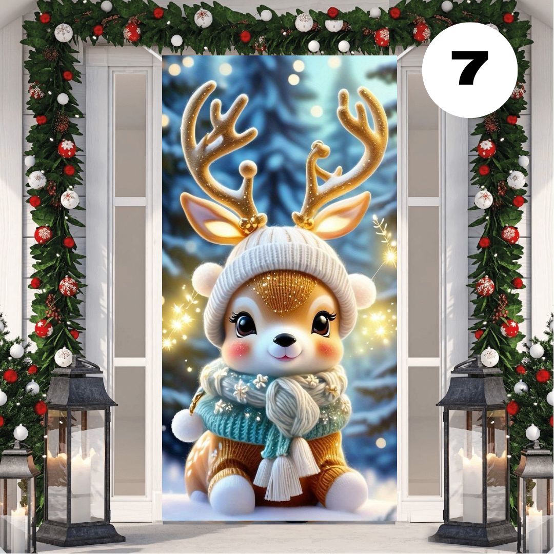 🎅2 FUNDAS NAVIDEÑAS PARA PUERTAS🚪