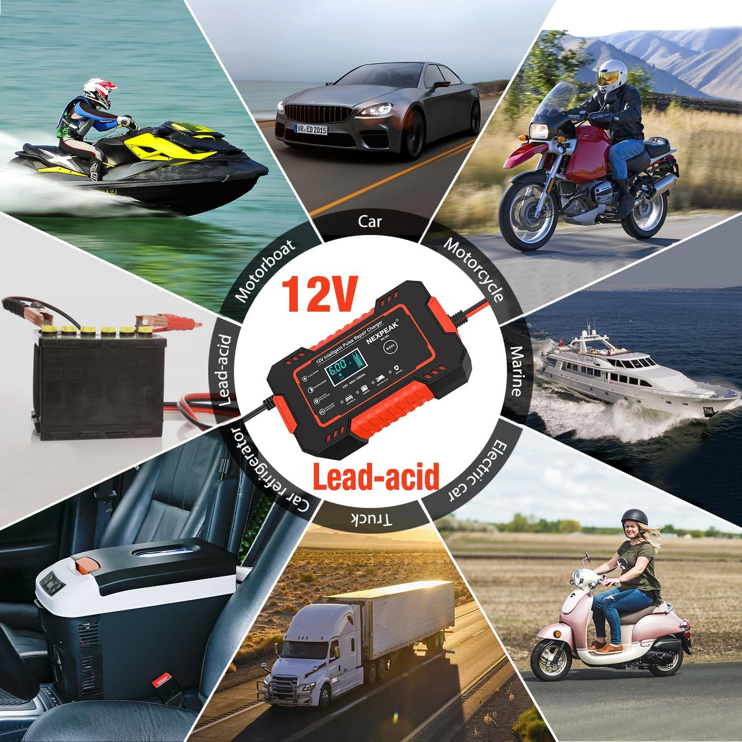 Cargador De Batería Profesional Para Vehículos 🚗+ REGALO OFERTA DISPONIBLE HASTA LAS 23:59