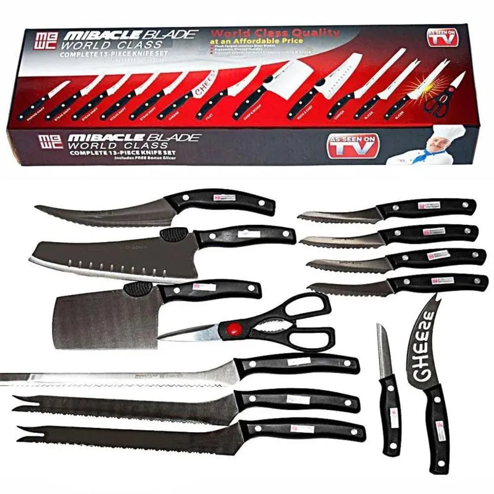 Conjunto  Cuchillos Profesionales MiracleBlade 13 Piezas