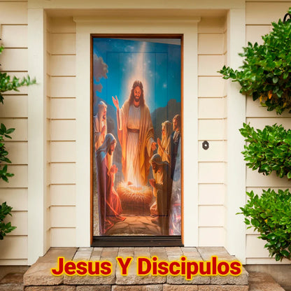 Transforma tu Puerta con JingleDoor – Cubierta Elástica Navideña