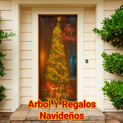 Transforma tu Puerta con JingleDoor – Cubierta Elástica Navideña