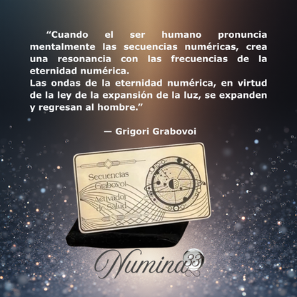 Tarjeta de Frecuencia® Números que vibran en armonía contigo.