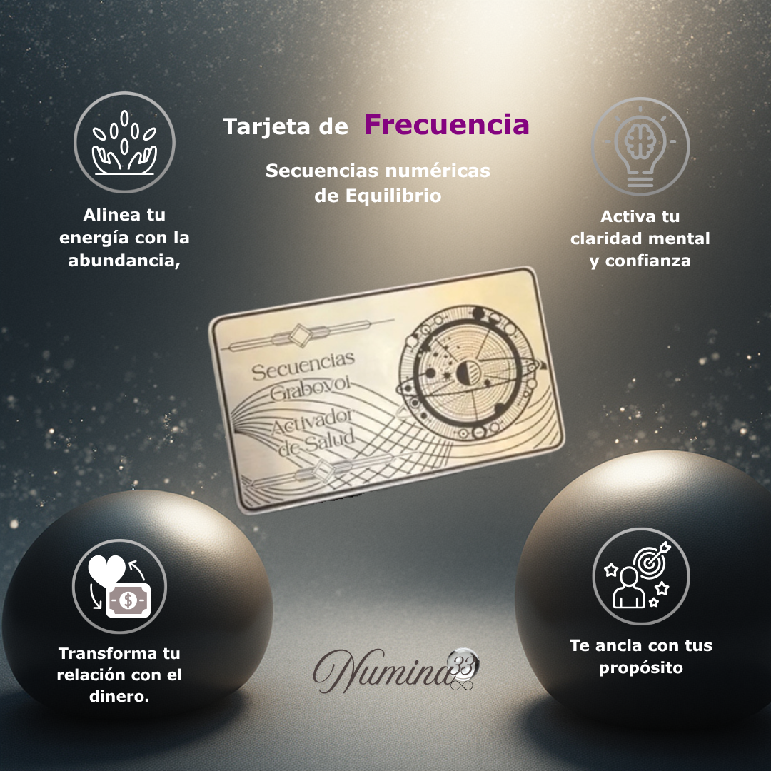 Tarjeta de Frecuencia® Números que vibran en armonía contigo.