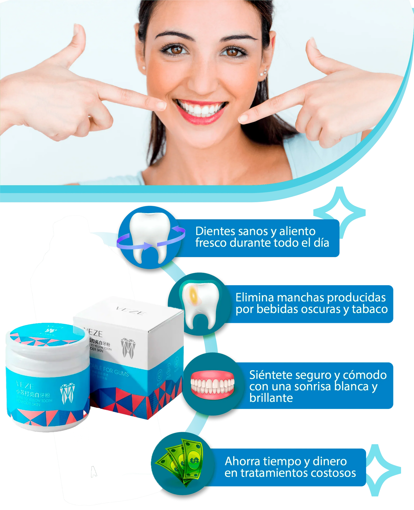 POLVO BLANQUEADOR DE DIENTES