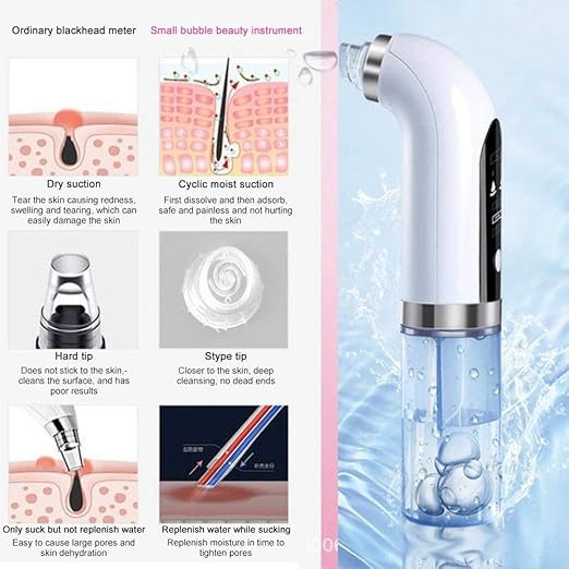 🙂‍↔️Extractor de puntos negros y espinillas🤩Descubre la revolución en cuidado facial con tecnología de dermoabrasión