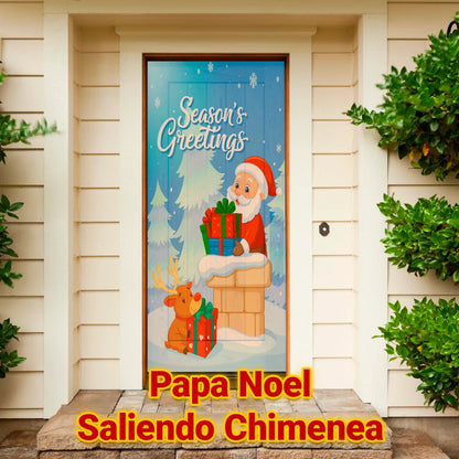 Transforma tu Puerta con JingleDoor – Cubierta Elástica Navideña