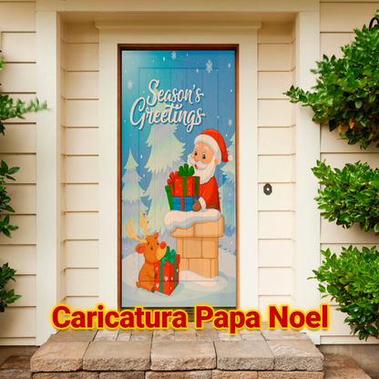 Transforma tu Puerta con JingleDoor – Cubierta Elástica Navideña