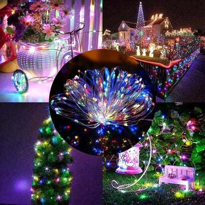 🚨LUCES SOLARES NAVIDEÑAS🎅 ¡Ilumina tu Navidad con 10 Metros de Magia!