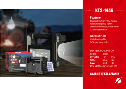 MEGA Planta solar  8 en 1 doble reflector, carga celulares, panel solar, bluetooth, USB, SD, Radio FM,  GRATIS 1 bombillos
