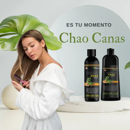 SHAMPOO CHAO  CANAS + TRATAMIENTO - Cobertura Natural en Minutos