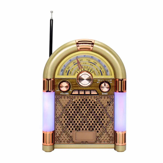 RADIO ROCKOLA VINTAGE RECARGABLE ESTILO CLÁSICO