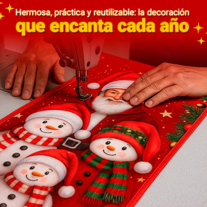 Cubrepuertas Navideña JingleDoor 90x210cm – Tela Reutilizable y Resistente a la Lluvia