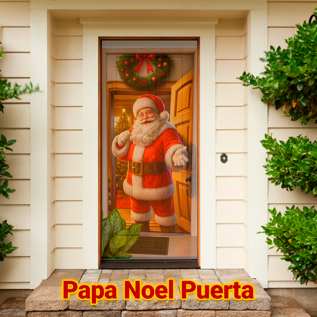 Transforma tu Puerta con JingleDoor – Cubierta Elástica Navideña