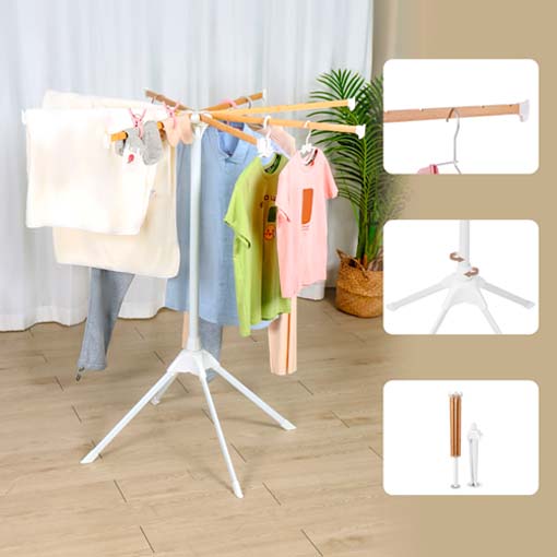 SECADERO CILÍNDRICO PLEGABLE 🤩🌬️ ¡Seca y cuelga más de 50 prendas!