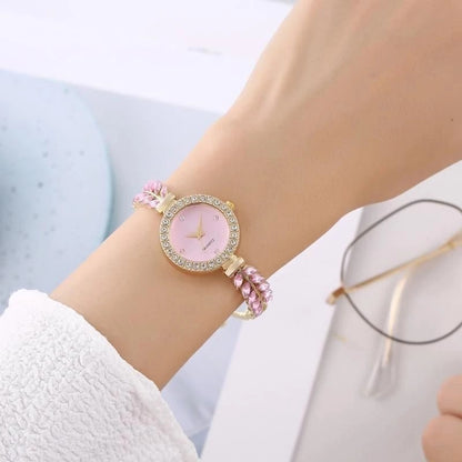 Reloj de lujo con cristal + PULSERAS DE ¡Regalo exclusivo comprando hoy! 🎁