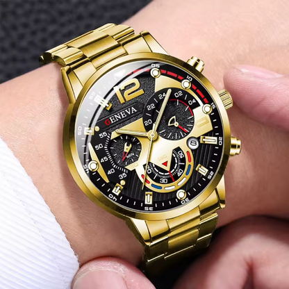 Reloj,  Cadena + Pulsera Dorado de REGALO🎁